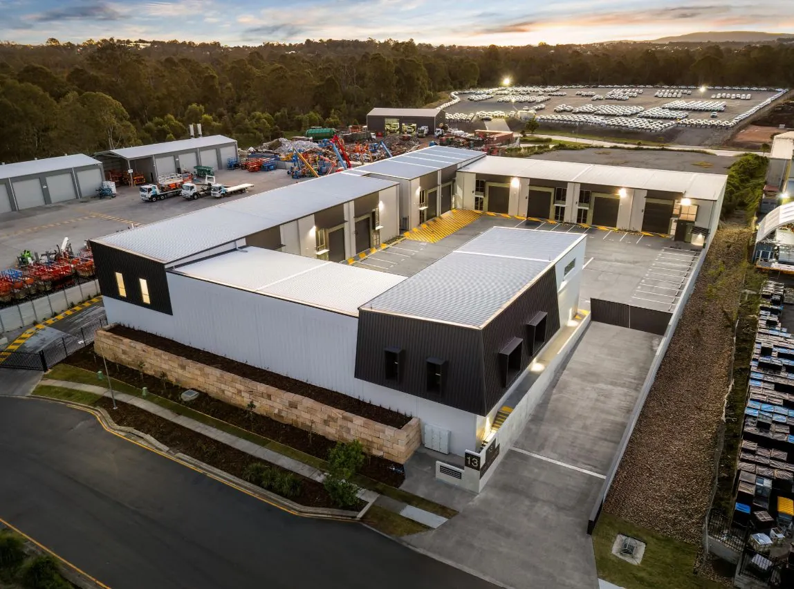 13 Loam Street aerial at dusk